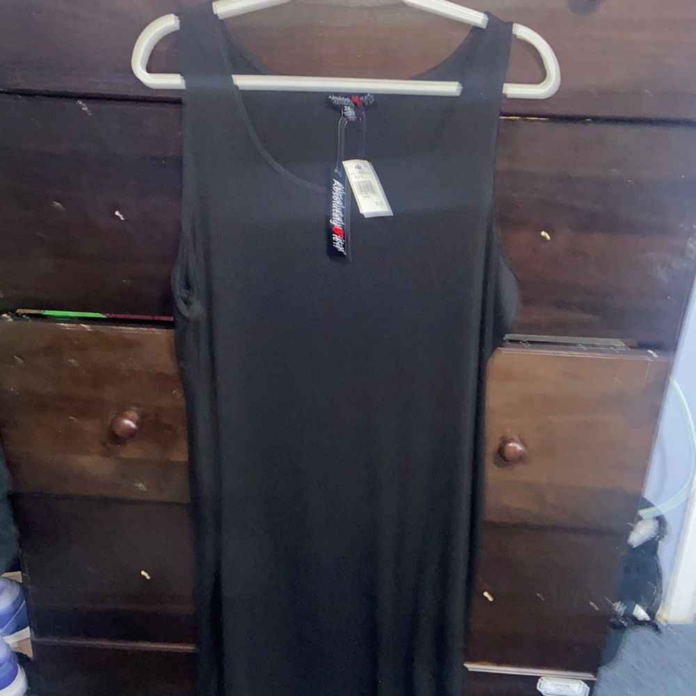 Knee high black dress